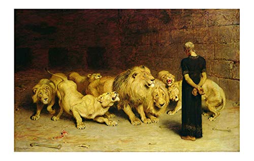 Daniel in the Lions' Den affiche encadrée pour décorer un grand salon