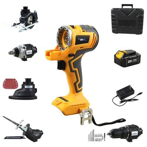 NEWONE 20V Cordless Tool Set,5-Tool Set Power Tool Combo Kit, Compatible with De-Walt 20V Battery,One Charger