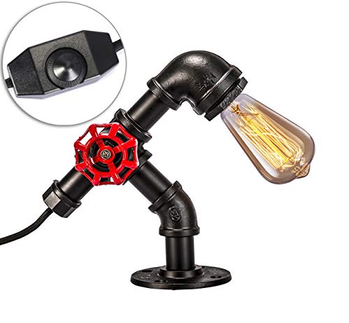Industrial Table Lamp with UL Dimmable Switch, Licperron E26 E27 Edison Base Vintage