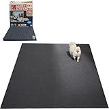 【日本製 滑り防止 洗える】タイルカーペット ペット用 30枚 30x30cm 厚み4mm ペットマット 床に吸着 ズレない 犬用 滑り防止 足腰の負担を軽減 タイルマット カーペット 撥水加工 日本製(ダークグレー)