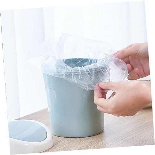 Caneca de basura de escritorio plástico con tapa miniatura 4