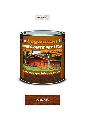 Veleca Legnosan, Castaño, ml. 750 impregnante para madera al agua sin olor.