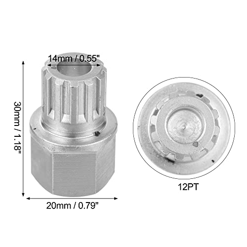 Llave tornillos tuerca antirrobo 57/12PT vaso extractor llantas coche 3
