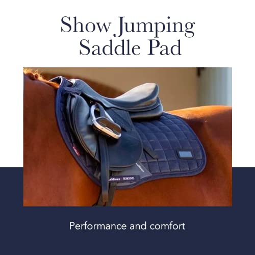 Lemieux Show Jumping Suede Eurojump Square Saddle Pad - English Saddle Pads For Horses - Equestrian Riding Equipment And Accessories (Navy - Large) #TOP2
