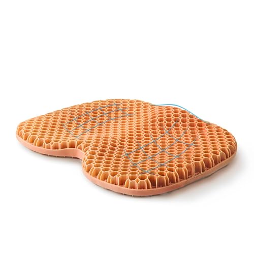 Found Notice Car Seat Cushion, Ergonomic Design Gel Seat Cushion, Breathable Cool Suitable as Office Chair Cushion, Sciatica & Back Pain Relief, Comfort for Car Driver (Orange)