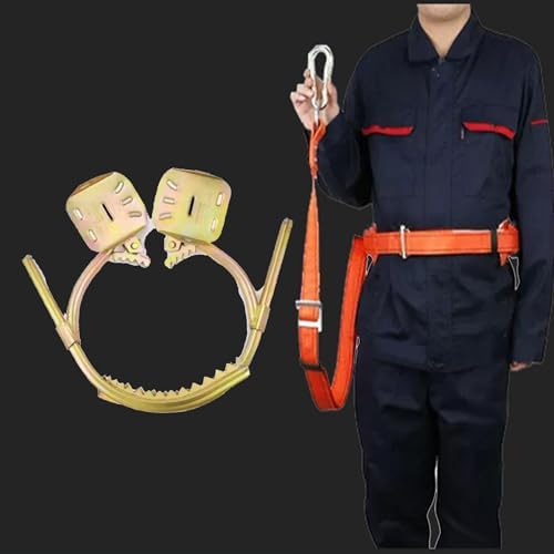 Adjustable Pole Climbing Spikes - Anti-Slip Tree Climber Kit for Trimming, Logging, Hunting & Fruit Picking - Portable Foot Buckle Set for Easy Use