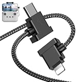 Ce que vous obtenez : 1 câble de télécommande DJI de 30 cm (pour connecteur Lightning). Remarque : assurez-vous de connecter l'extrémité marquée par le logo de la télécommande à la télécommande.