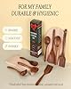 8-Piece Natural Teak Wood Utensil Set - Essential Nonstick Cooking Spoons & Spatulas, Eco-Friendly Tools #4