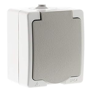 Zenitech - Akya Prise 2P plus T 16A Gris Clair IP54 1 Paquet