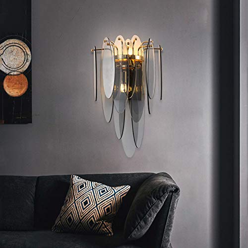 Applique murale design feuille de verre G9 finition luxe doré