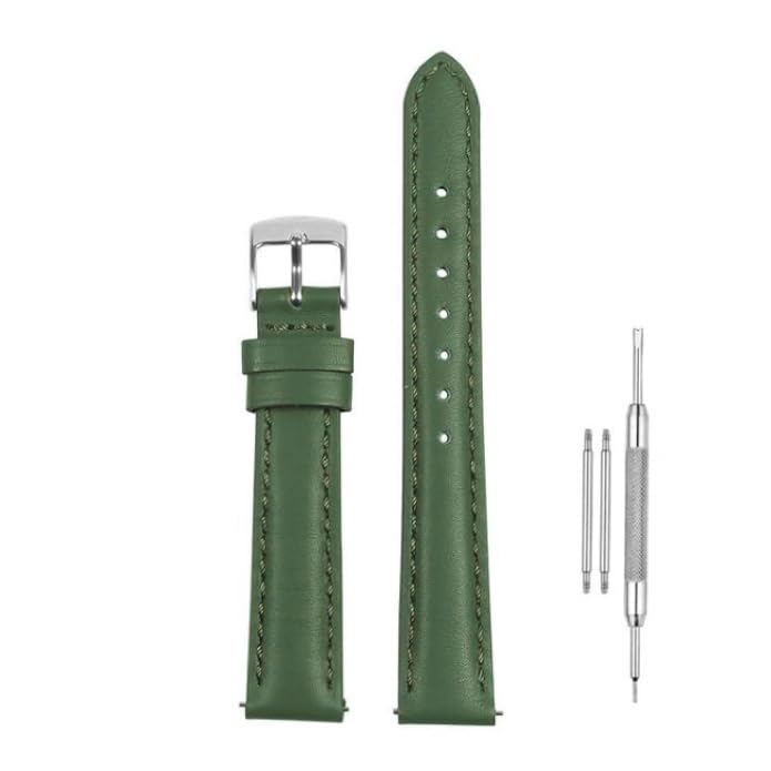 Image of Lineon Colourful 16mm Full Padded Univarsal Vegan Leather Watch Strap For Branded Watches Compitable with (Titan, Timex, Casio, Sonata etc) Tool and Pins Include