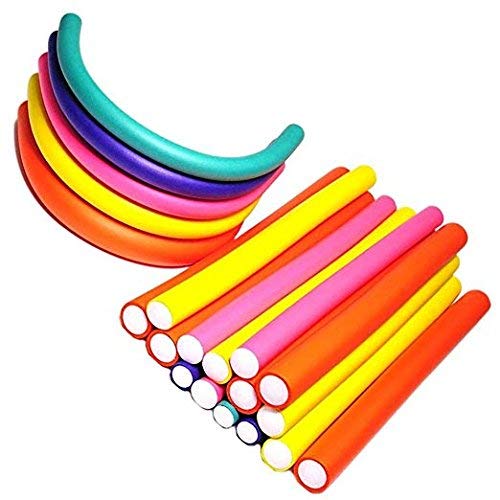 42 Pack Twist-flex Rods 7 Sizes Flexible Curl Sponge Flexi Hair Roller Set Hair Foam Curler Hot Roller Set(Random Color)