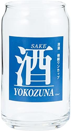 Amazon｜サンアート おもしろ食器 缶型 ガラス グラス 約360ml 横綱 