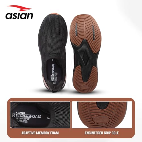 Image of ASIAN Men Wind PRO-06 Casual Wear and Walking Shoes Without Laces for Men & Boys with Upper Mesh Fabric - Lightweight, Comfortable, Breathable, and Perfect for Walking and Daily Use