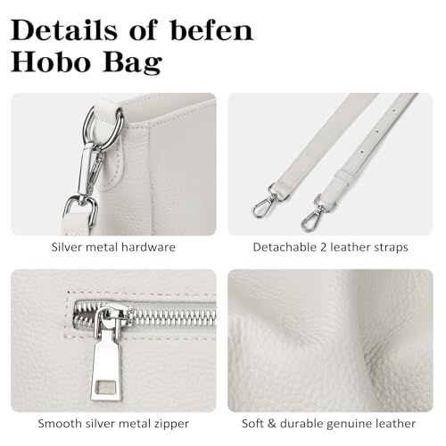Image of befen Soft Genuine Leather Hobo Bags Purse for Women Crossbody Shoulder Bag