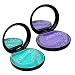 Maoerdental 2 Pack Aligner Case with Mirror,Convenient Retainer Case for Invisalign Aligners, Night Guards, and Mouth Guards (1PC Black Cyan+1PC Black Purple)