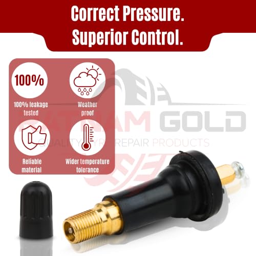Image of Tubeless Tyre Valve Sensor Tr-414 (10 pcs), TPMS (Digital Tyre Pressure System Compatible), Premium Brass Core, Leak- Proof, Not for Bike /Scooter