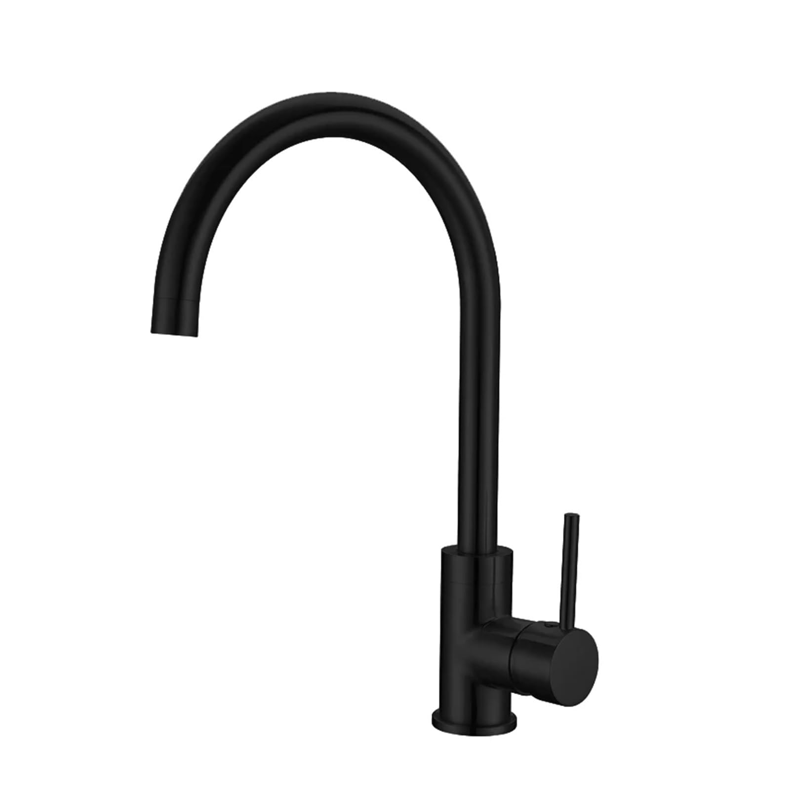 Grifo de cocina con cartucho de cerámica antigoteo y mezclador monomando negro para fregadero