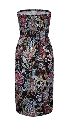 Image of Zyyfly Womens Summer Beach Dresses Strapless Cover Ups Dress Tube Top Sundresses