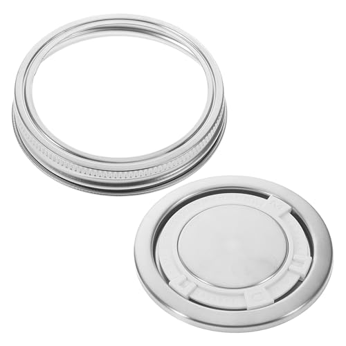 Amosfun Coperchio Del Barattolo Con Timer in Acciaio Inossidabile Dimensioni Normali Accessorio Da Cucina Anti-perdita