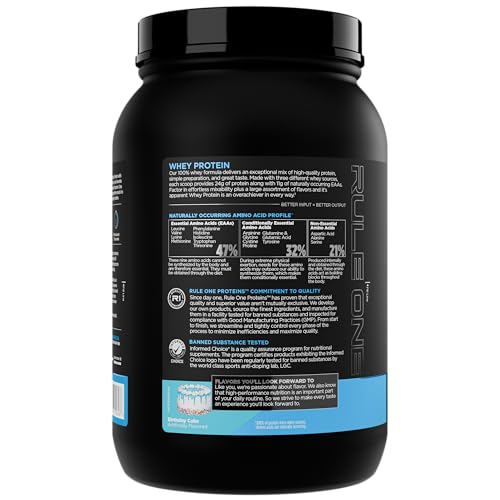 Protéine R1 Whey Blend Rule One Birthday Cake pour la récupération - 3