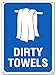 Pool Safety Signs - Dirty Pool Towels Sign, Dirty Towels Sign - 10
