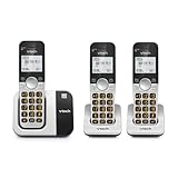 VTech Cordless Phone 3-Handset with Large Display and Big Buttons, DECT 6.0 with Caller ID/Call Waiting, Full Duplex Speakerphone, ECO Mode, Last 10 Number Redial, Easy to Use,VG231-3