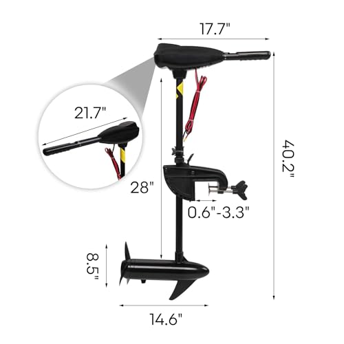 Cloud Mountain TM3101AL30 26 Lbs Thrust 8 Speed Electric Outboard Trolling Motor For Fishing Boats Saltwater Transom Mounted thumb #2