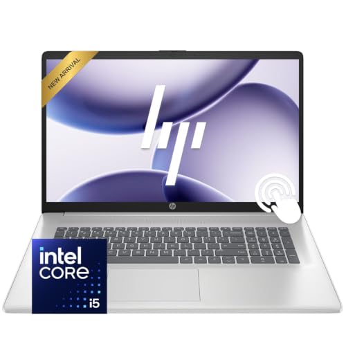 Image of HP 17 Inch Touchscreen Laptop Computer, 2026 Edition, Intel Core 5 120U, 32GB RAM, 2TB SSD, Backlit Keyboard, Large Screen, Windows 11 with Office 365 for The Web