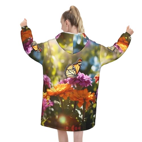 Couverture à capuche en peluche douce EdWal Garden2 de qualité supérieure