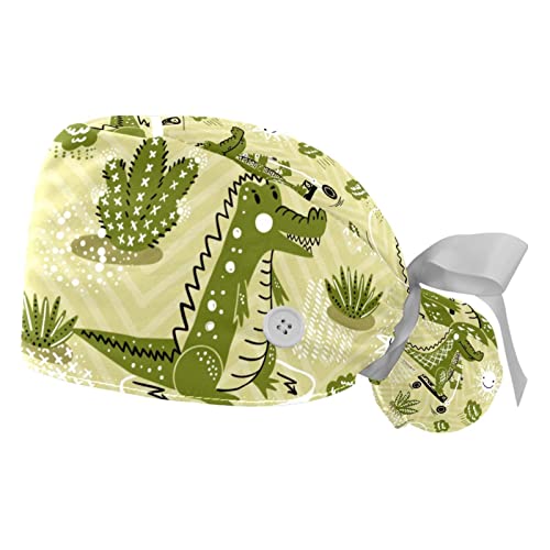 Casquettes de travail anti-transpiration avec bandeau absorbant et motifs cactus ajustables