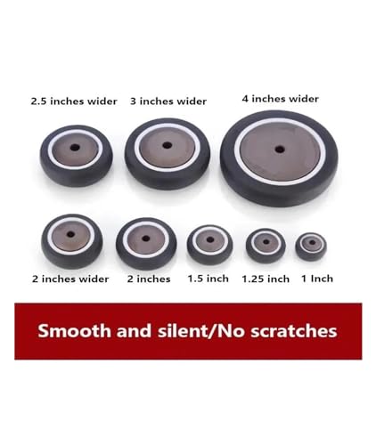 Roulettes pivotantes 2 pouces nylon et TPE avec écrous de blocage anti-vibration