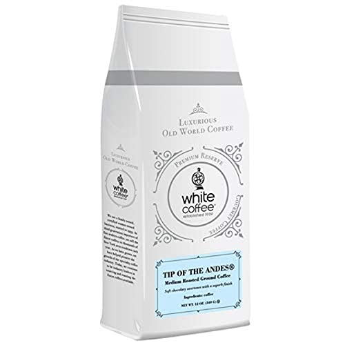 White Coffee Ground Coffee, Tip of The Andes, 12 Ounce