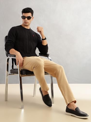 Image of Thomas Scott Men's | Regular Fit | Long Sleeves | Round Neck | Self Design | 100% Cotton | Knitted | Pullover | Sweater