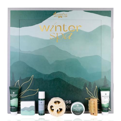 Accentra – Adventskalender Beauty 2025 mit 24 Wellness & Körperpflege Produkten – SPA Pflege Adventskalender Frauen mit Bodylotion, Badesalz, Seife, Duschbombe Kerzenhalter uvm. – Weihnachtskalender