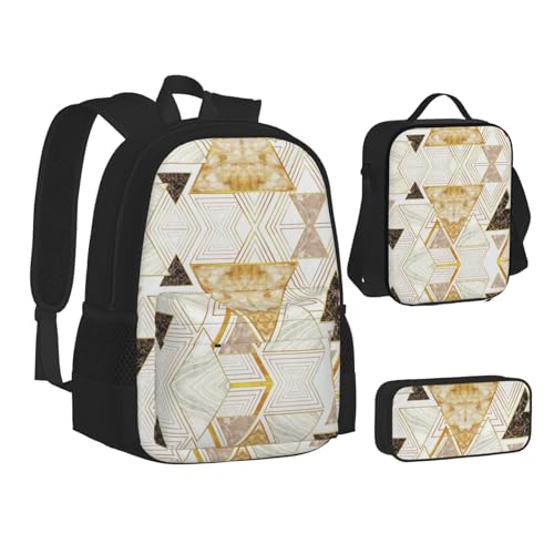 Sac à dos réglable et set de repas géométrique pour les journées de cours - 2