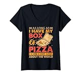 Photo Gallery donna finché ho la mia scatola di pizza posso preoccuparmi di meno maglietta con collo a v Photo Gallery donna finché ho la mia scatola di pizza posso preoccuparmi di meno maglietta con collo a v