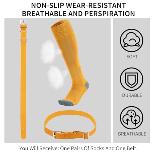 Image of QBK Toddler Baseball Socks And Belt Youth Softball Tee Ball Combo Set