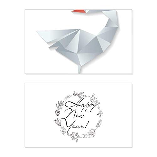 Tarjeta de felicitación de año nuevo con ganso abstracto para regalar junto a detalles navideños