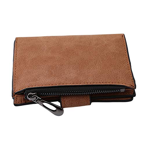 LoveAloe Women Wallet Clutch Münzgeldbörse Wristlet Short Purse Kartenhalter Lady Mini Purse, Brown