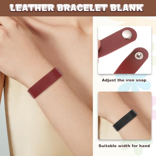 Pulseras de cuero sin logos base para grabar y diseñar 4