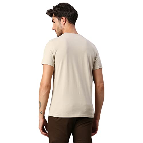 Image of Dennis Lingo Men's Pure Cotton Striped Half Sleeves Casual T-Shirt