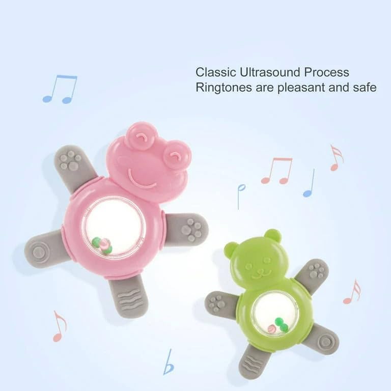 Image of Moppets Infant Animal Shape Silicone Bite Rattleteethers / Gum Massagers (Pack Of Any 2), Multicolor