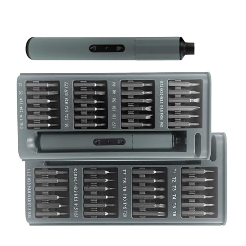 BinZyronic マルチ機能ポータブル電気ドライバー 50アクセサリー付き ? ダブルモード制御 110RPM 静音モーター LEDライト搭載 家庭用修理ツール (6133a電気セット)