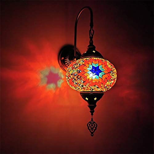 Lanterne en verre marocain et applique turque d'exception