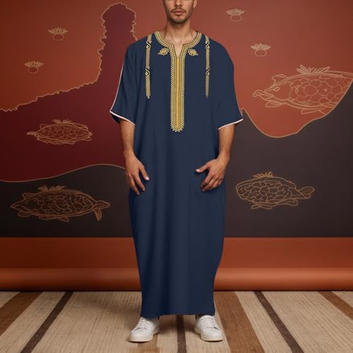 Robe de prière homme : dishdasha ample et vêtement pakistanais confortable