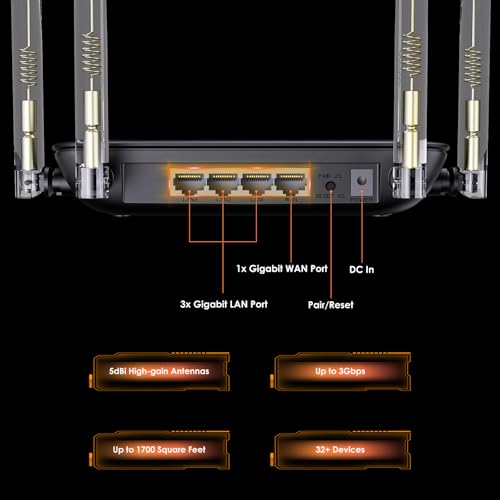 WAVLINK BE3600 WiFi 7 Router, Dual Band Gaming Router with Gigabit Ports, MLO, 4096-QAM & Multi-Rus Tech, Support Mesh/AP/Repeater Mode, Guest WiFi, QoS, IPv6, VPN - Image 6