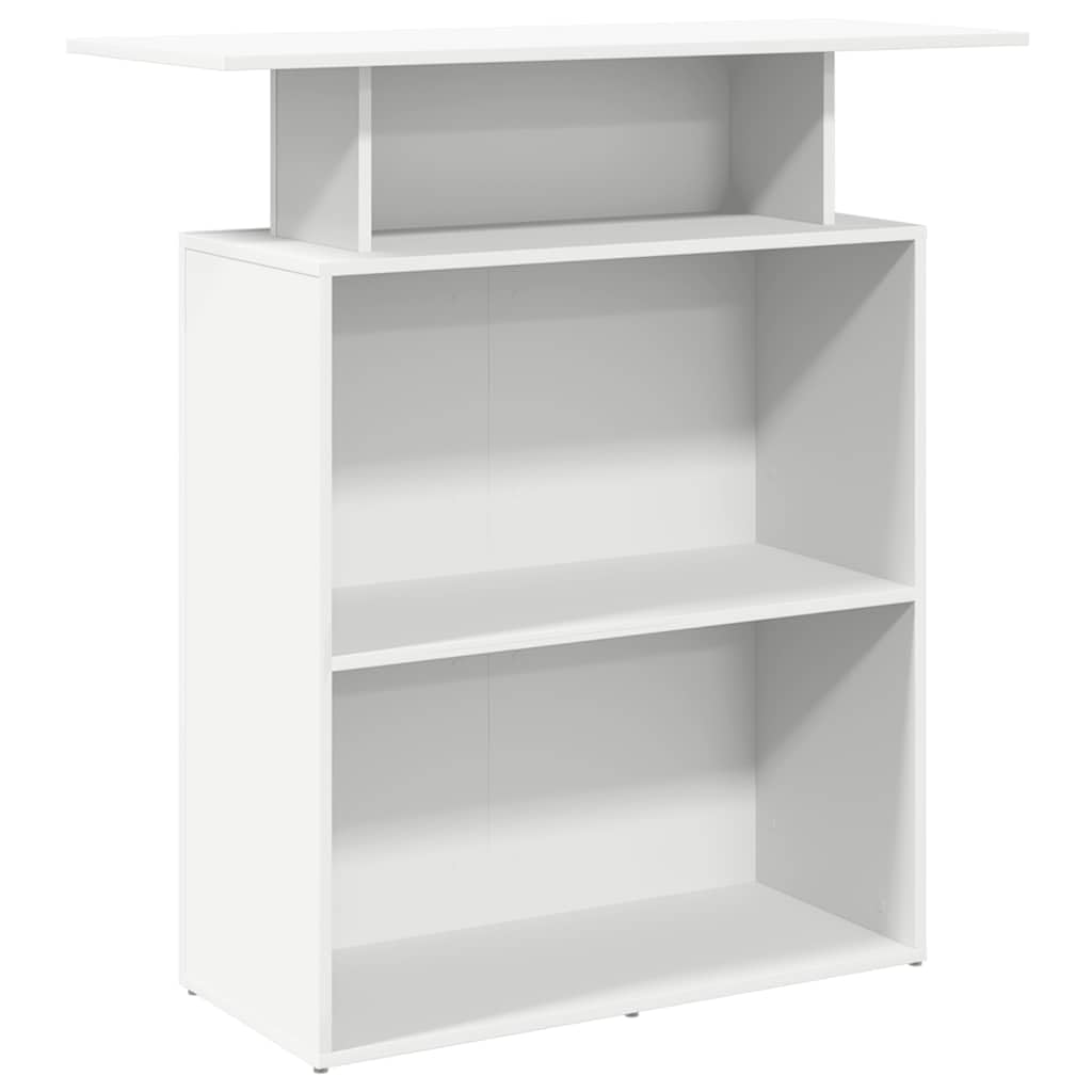 vidaXL Mostrador de recepción Blanco 100x40x104 cm Madera de ingeniería