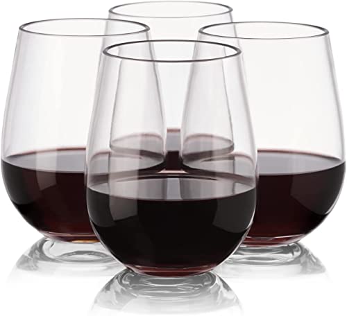 4er Set Weingläser Aus Plastik 25cl – Unzerbrechlich, Spülmaschinenfest & BPA-frei Für Party & Camping