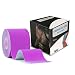Kinesiology Theraeputic Tape Physio For Athletic Sports Recovery Pain Relieve Strong Adhesion Waterproof Original Cotton Uncut 2 Inch x 16.4 Feet (Purple)
